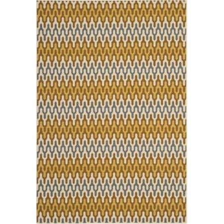 Safavieh 6 Ft. - 7 In. X 9 Ft. - 6 In. Rectangle- Indoor - Outdoor Hampton Camel And Brown Power Loomed Rug HAM518AC-6